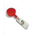 Retractable Badge Reel - Round - Red